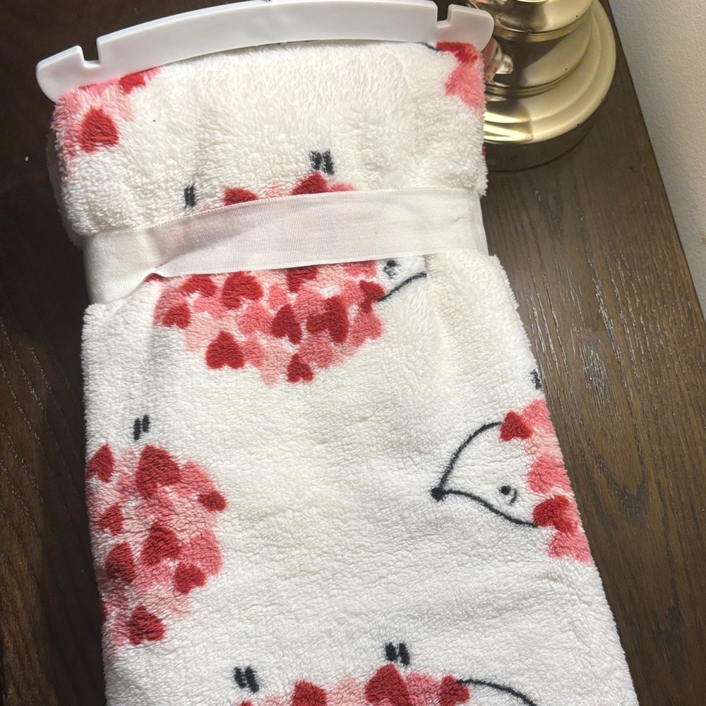 White and Red Plush Blanket - Picture 5 of 5